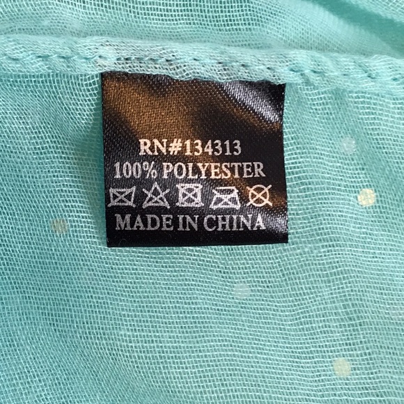 Oversized Aqua with Sparkle Infinity Scarf - Picture 5 of 6